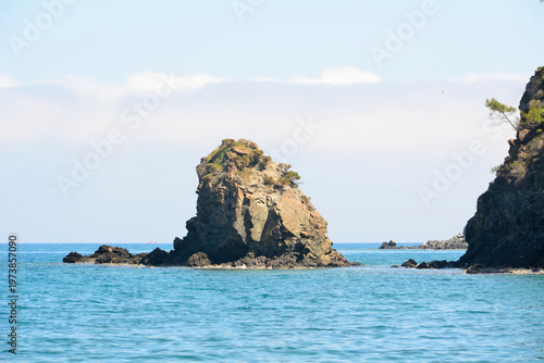 Mediterranean Landscape with Rock