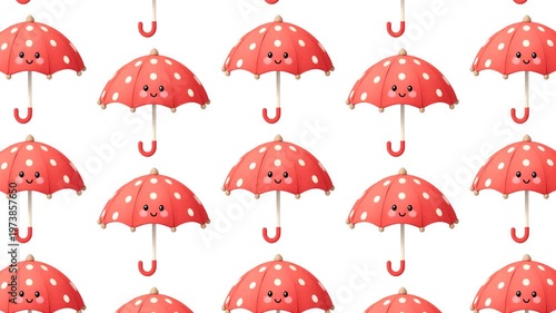 Animated background with colorful umbrellas