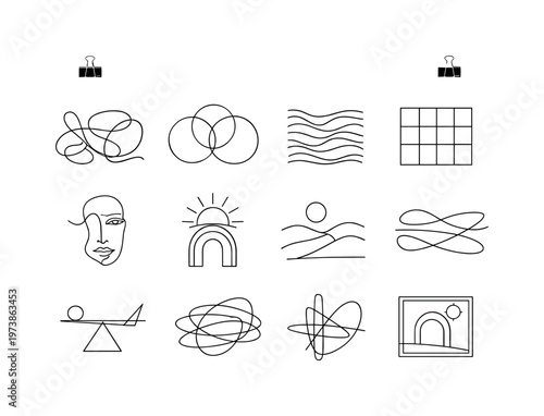 Media detox moment. A muted screen card and crossed notification icons placed beside calm abstract shapes. The mood is restorative, showing intentional