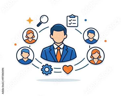 Space Satellite. Colorful isometric vector icons set of Space Satellite: artificial satellite, earth horizon, solar wings, satellite dish, onboard computer,