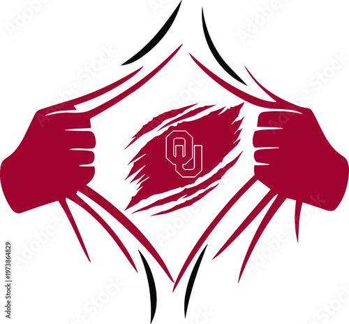 Oklahoma Sooners tearing chest svg, Oklahoma sooners svg