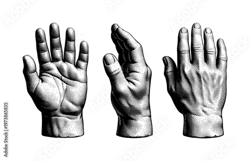 Ceramic casting mold A reusable ceramic slip casting mold is shown in three orientations emphasizing seams and hollow interior form. Black and white dot style