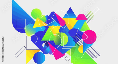 An abstract colorful background featuring 3d origami butterflies and a star pattern illustration creates a vibrant vector design concept for a business card or artistic symbol