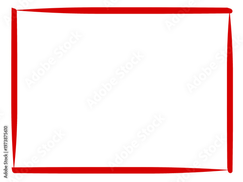 Bild auf Leinwand red frame on white background