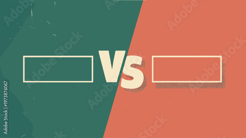 Retro Versus Background with Copy Space for Competition or Comparison