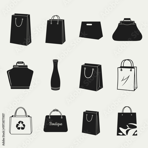 Collection of various shopping bags 1.