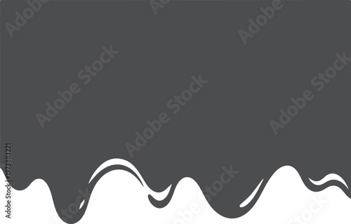 Cuadro en lienzo Black Paint Drip Border With Ink Splash Effect Over White Background for Graphic Design