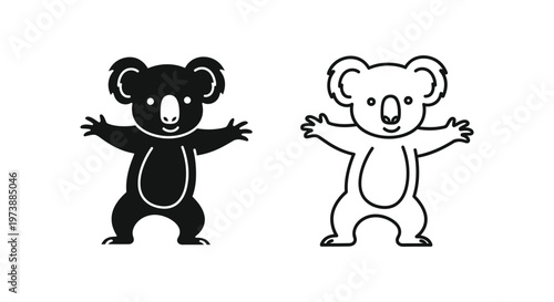 Cute Koala Drawing Ideas for Kids & Beginners Vector