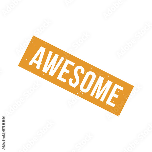 Awesome Letter Stamp, Awesome Letter Square Sign