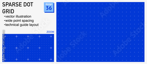 Blueprint grid system sparse dot geometry, zoom detail view. Wide point structure demonstration, engineering diagrams dashboards planning layouts interface systems digital graphics.