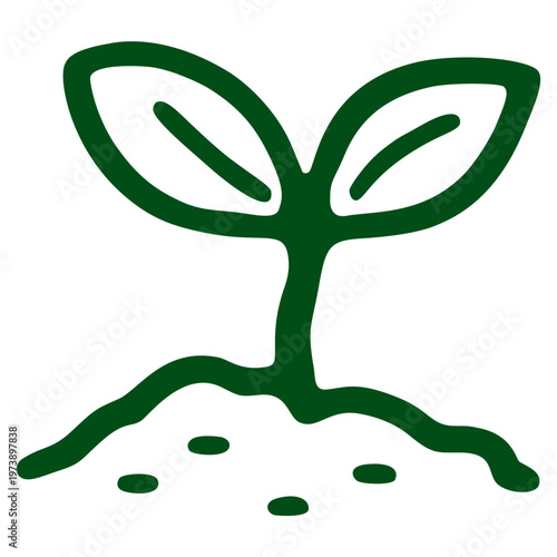 Young Sprout Growing In Soil For Ecology And Environmental Growth Concept Vector Illustration