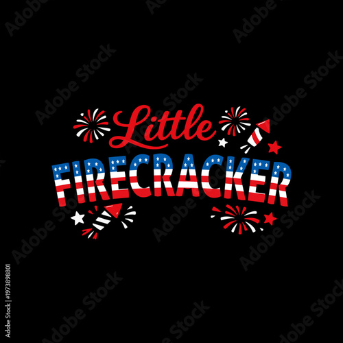 Little Miss Liberty Patriotic 4th of July T-Shirt Design