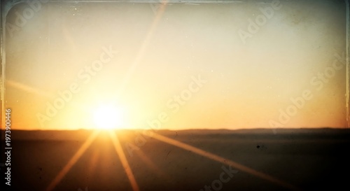 Golden Horizon - A Serene Sunrise Over the Open Landscape.