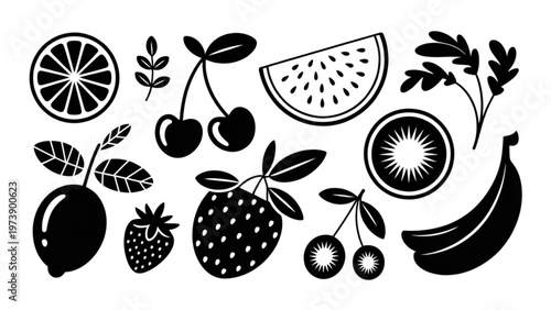 Close-up view of a white butterfly with intricate wing patterns on a plant isolated on transparent background