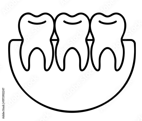 Healthy Teeth in Jaw with Proper Alignment, Ideal Bite and Normal Tooth Position