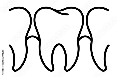 Crowded Teeth Overlapping Position in Jaw, Dental Misalignment and Orthodontic Problem Icon