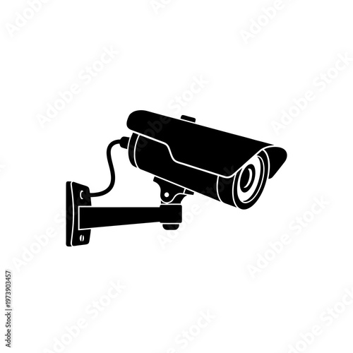 CCTV camera vector icon silhouette