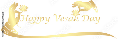 Happy Vesak Day background text vector illustration