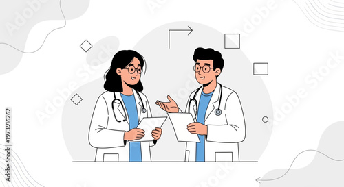 Doctors Discussing Medical Case, Healthcare Professionals Collaboration