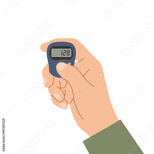 Electronic Tasbih held by a young hand