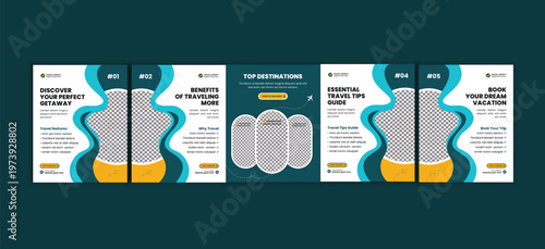 Travel Marketing Carousel Template, Travel Agency Social Media Post, Holiday Vacation Promotion Design