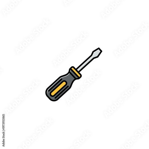Flat vector icon of a screwdriver