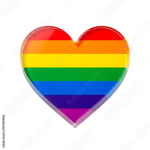 Free Download A heart-shaped emblem in the colors of a rainbow representing love, acceptance and pride - GFXLoad