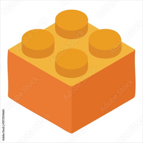 Lego Brick Block Piece Flat Vector Color Icon For Toy Apps And Websites
