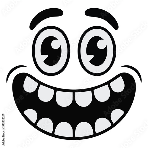 Facial Expressions Surprised Comic Expressions Doodle Smiley Mood Comic Design Elements Vector