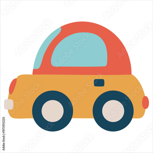 Small Car Vector Illustration For Automotive Transportation And Vehicle Design Projects