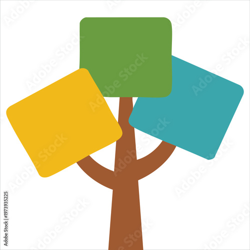 Organizational Chart In Tree Shape Flat Vector Art For Business And Education