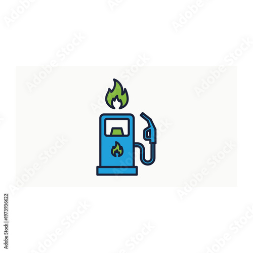 Natural gas fueling pump icon