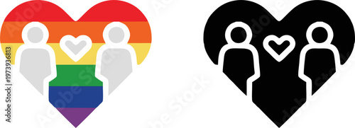 LGBT Pride Rainbow Heart Equality Symbol