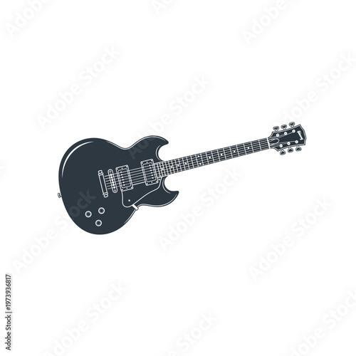 Classic electric guitar illustration