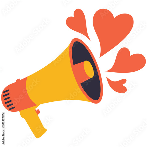 Visual Concept of Amplifying Loving Thoughts Through Speaker with Heart Motifs