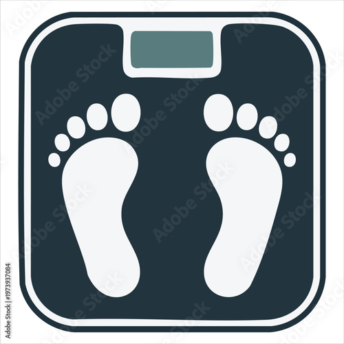 High Quality Graphic Depicting Modern Digital Weighing Equipment for Health Monitoring