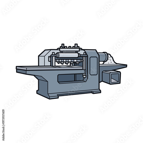 Industrial wood planer machine