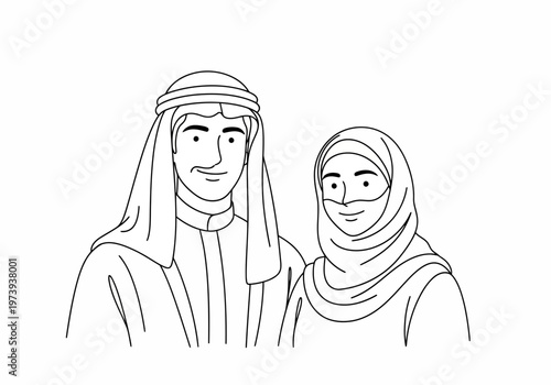 Portrait of an arab couple