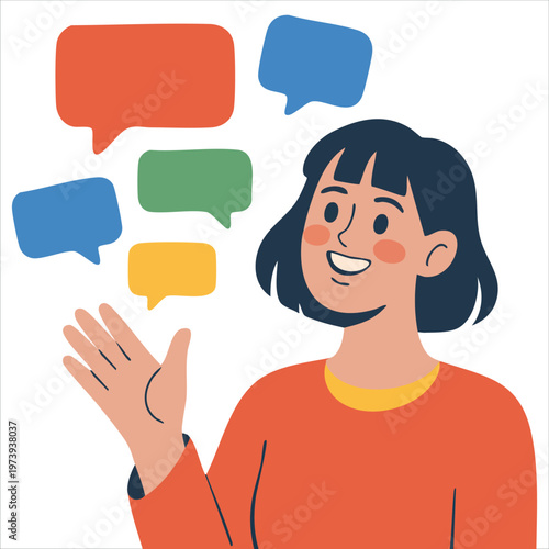 Person Portrayed as Chatty Individual Speaking Excessively in Social Situations