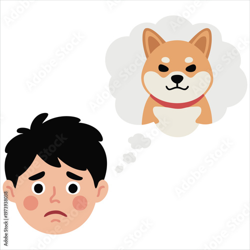 Boy Showing Emotional Distress While Mourning the Passing of Cherished Pet Dog