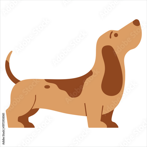 Charming Puppy Character Rendered with Delightful Naive Art Style and Sweet Expression