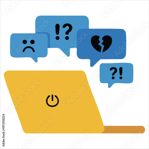 Digital Environment Concept Showing Harmful Communication Through Online Platforms