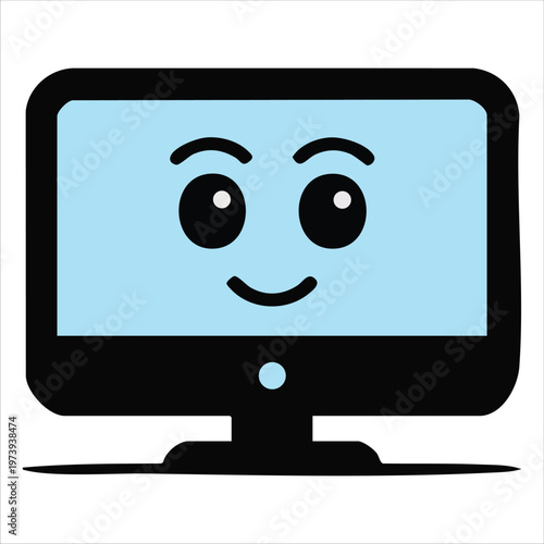 Digital Display Device Personified with Various Facial Expressions for Mascot Designs