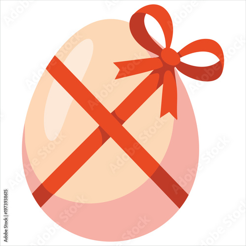 Doodle Style Graphic Featuring Ornamental Egg for Festive Seasonal Occasions