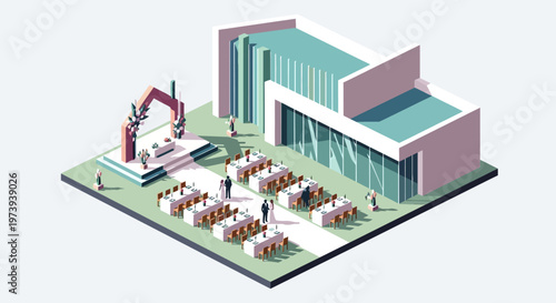 People working in industrial factory setting.