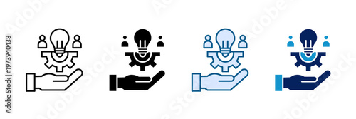 Social Initiative Icon Set Multiple Style Collection