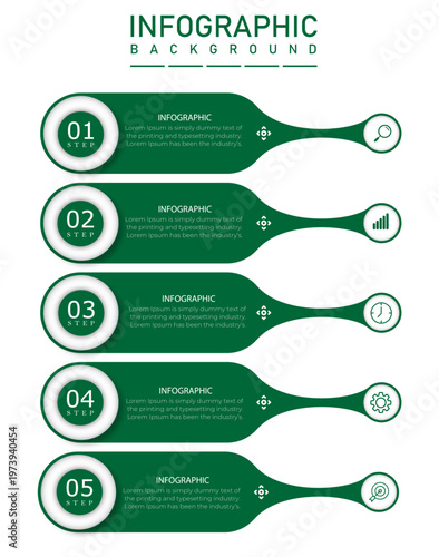 Elegant wave ribbon infographic template with smooth flowing sections | Professional step-by-step process design for business presentations, project planning, and data visualization needs
