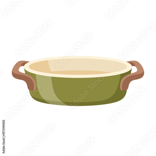 Ceramic Casserole Dish Illustration