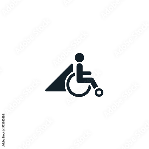 Wheelchair accessible ramp icon