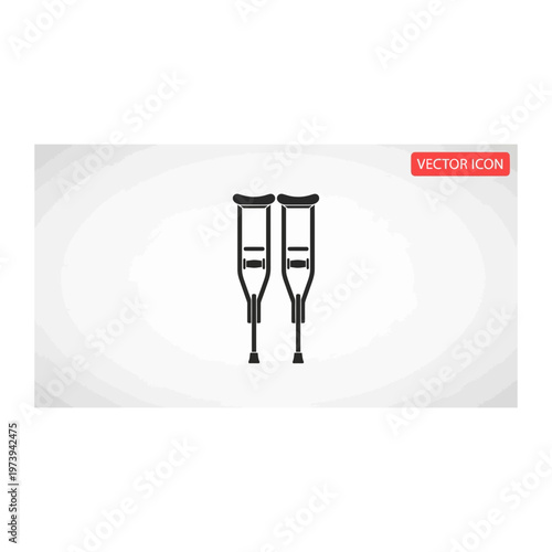 Pair of medical crutches for mobility support